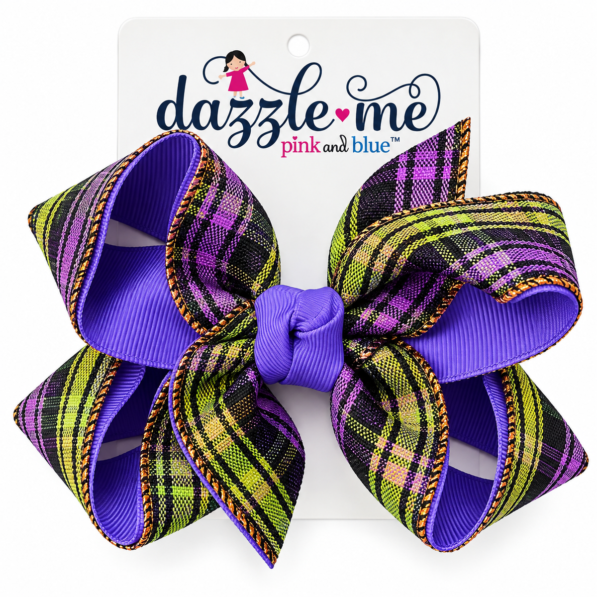 Plaid Halloween Colored Bows
