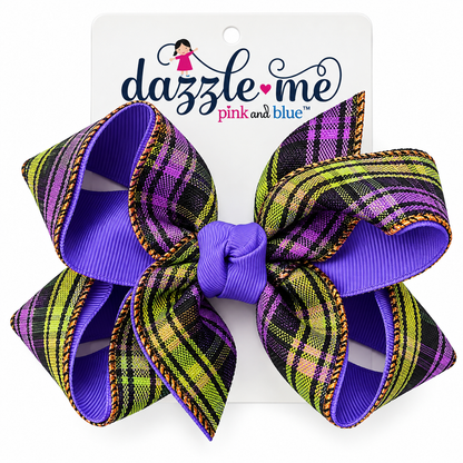 Plaid Halloween Colored Bows