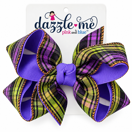 Plaid Halloween Colored Bows