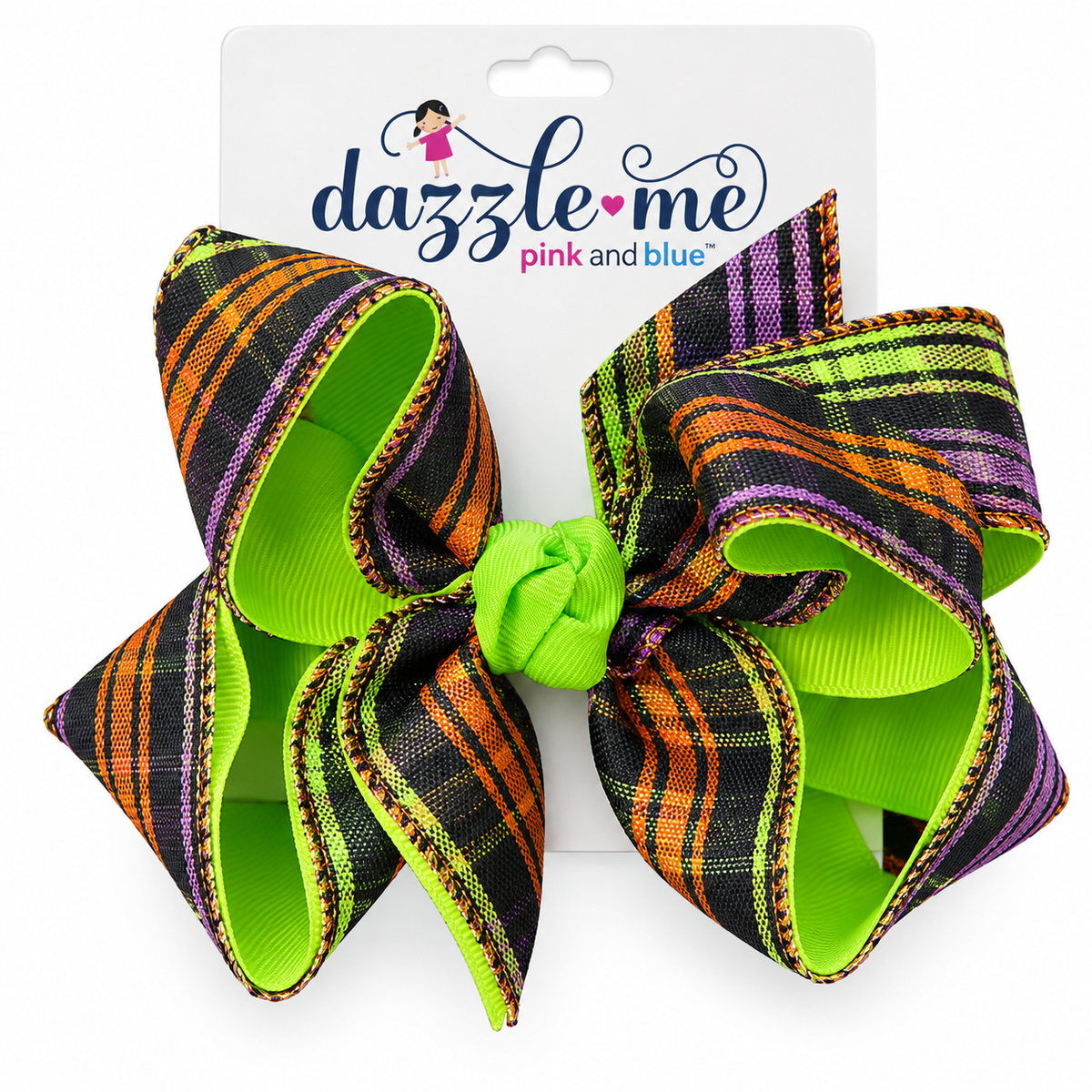 Plaid Halloween Colored Bows