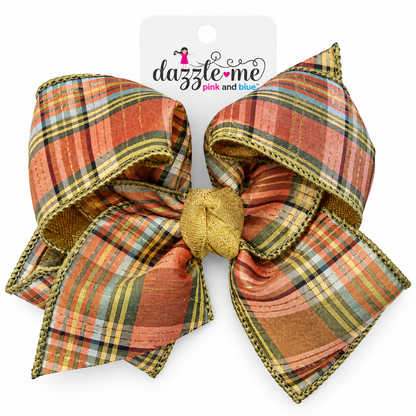 Plaid Halloween Colored Bows
