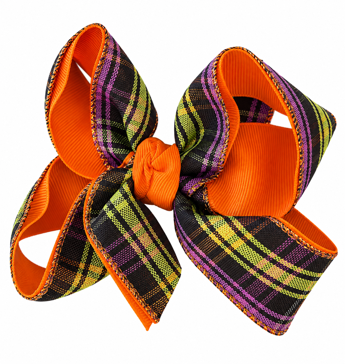 Plaid Halloween Colored Bows