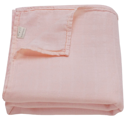 Soft Pink Bamboo Muslim Swaddle Blanket