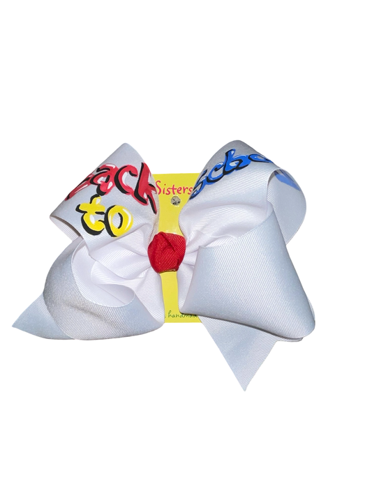 Two Sisters Back To School Bow