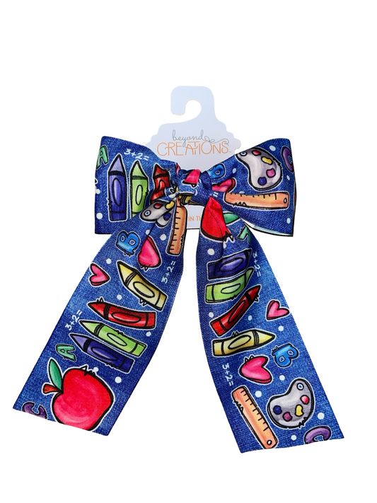 Beyond Creation Satin 4.5 School Ribbon Bow