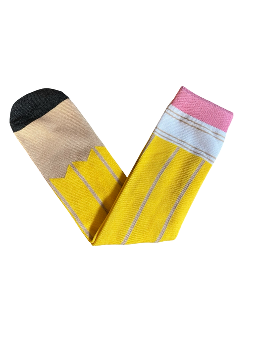 Back To School Pencil Print Tube Socks