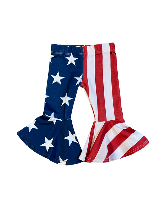 Fourth Of July Flag Bell Bottoms