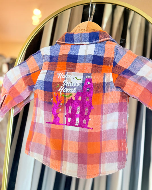 Halloween Home Sweet Home Flannel 9 MO