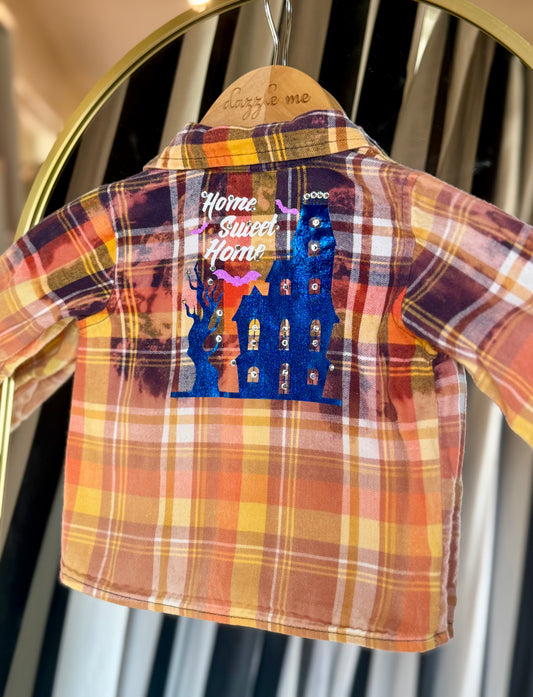 Halloween Home Sweet Home Flannel 6 MO