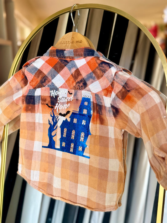 Halloween Home Sweet Home Flannel 9 MO