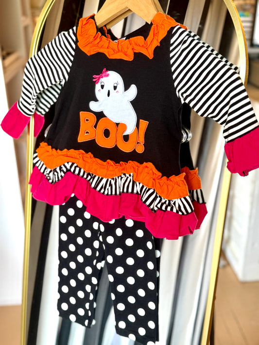 Halloween Ruffle Tunic Ghost Set