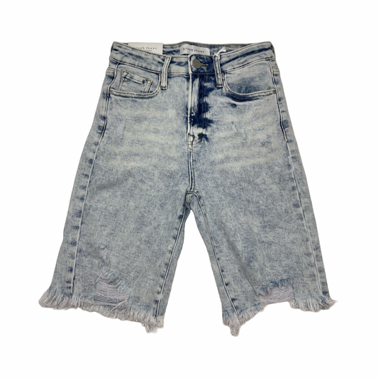 RISEN HIGH RISE ACID WASH BERMUDA