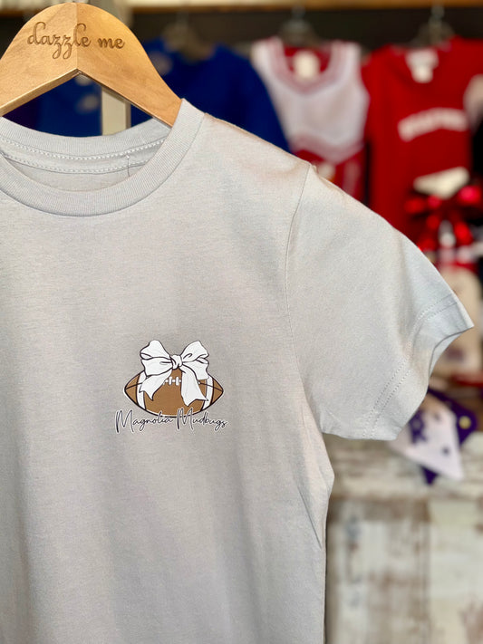 Grey & Blue We've Got Spirit Coquette Megaphone Tee