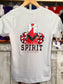 Grey & Red We've Got Spirit Coquette Megaphone Tee