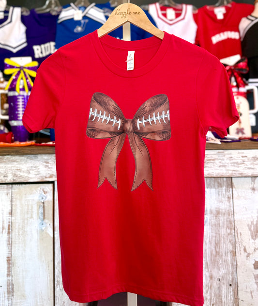 Red Coquette Football Tee