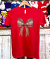 Red Coquette Football Tee