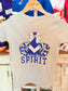 Grey & Blue We've Got Spirit Coquette Megaphone Tee