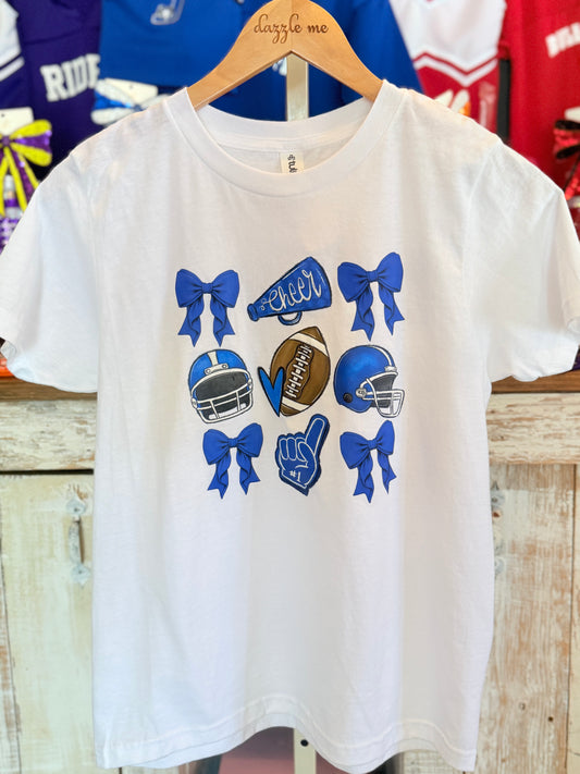 Blue & White Bow Spirit Tee