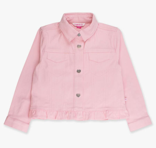 Ruffle Butts Pink Stretch Denim Ruffle Jacket