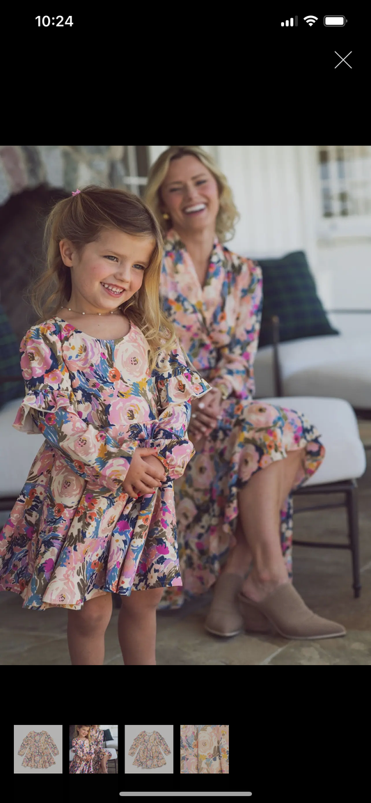 Monet Floral Rose Garden Dress