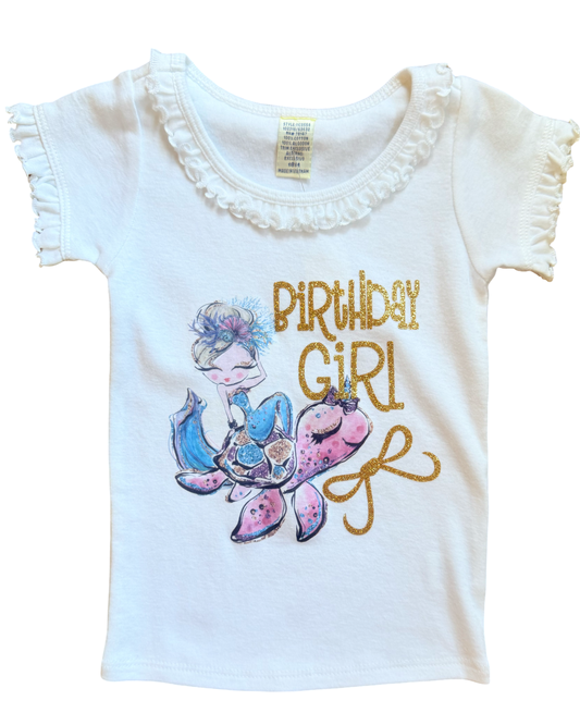 Mermaid Birthday Girl Tee