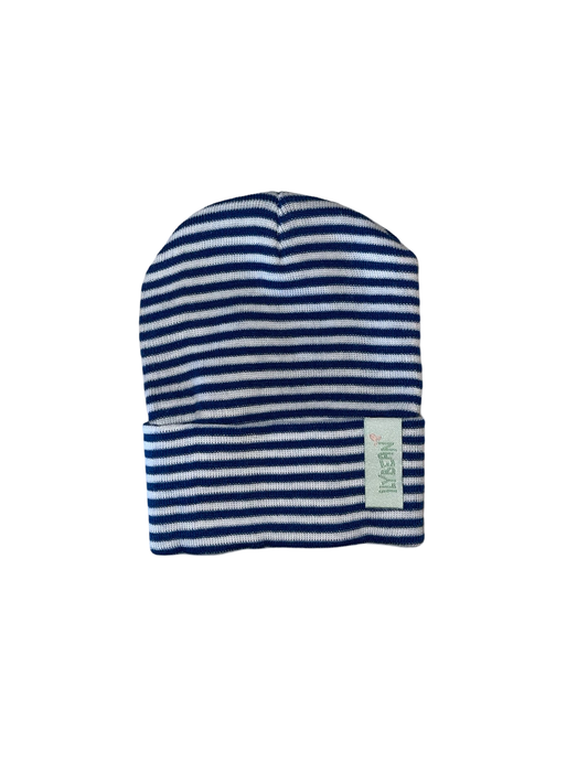 Copelan Walker Pitts Registry ILY Bean White And Blue Stripe Hat