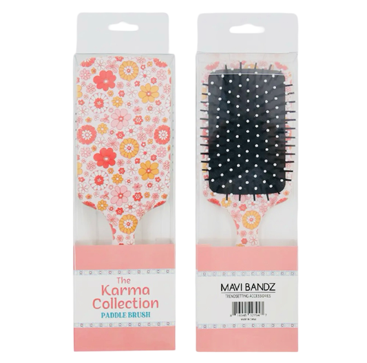 The Karma Collection Floral Paddle Hairbrush