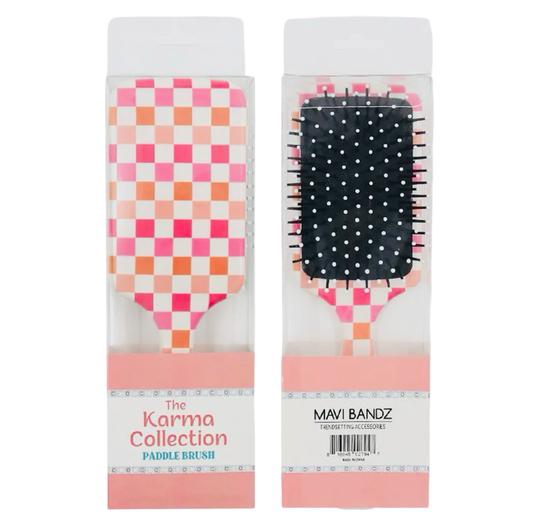 The Karma Collection Checkered Paddle Hairbrush