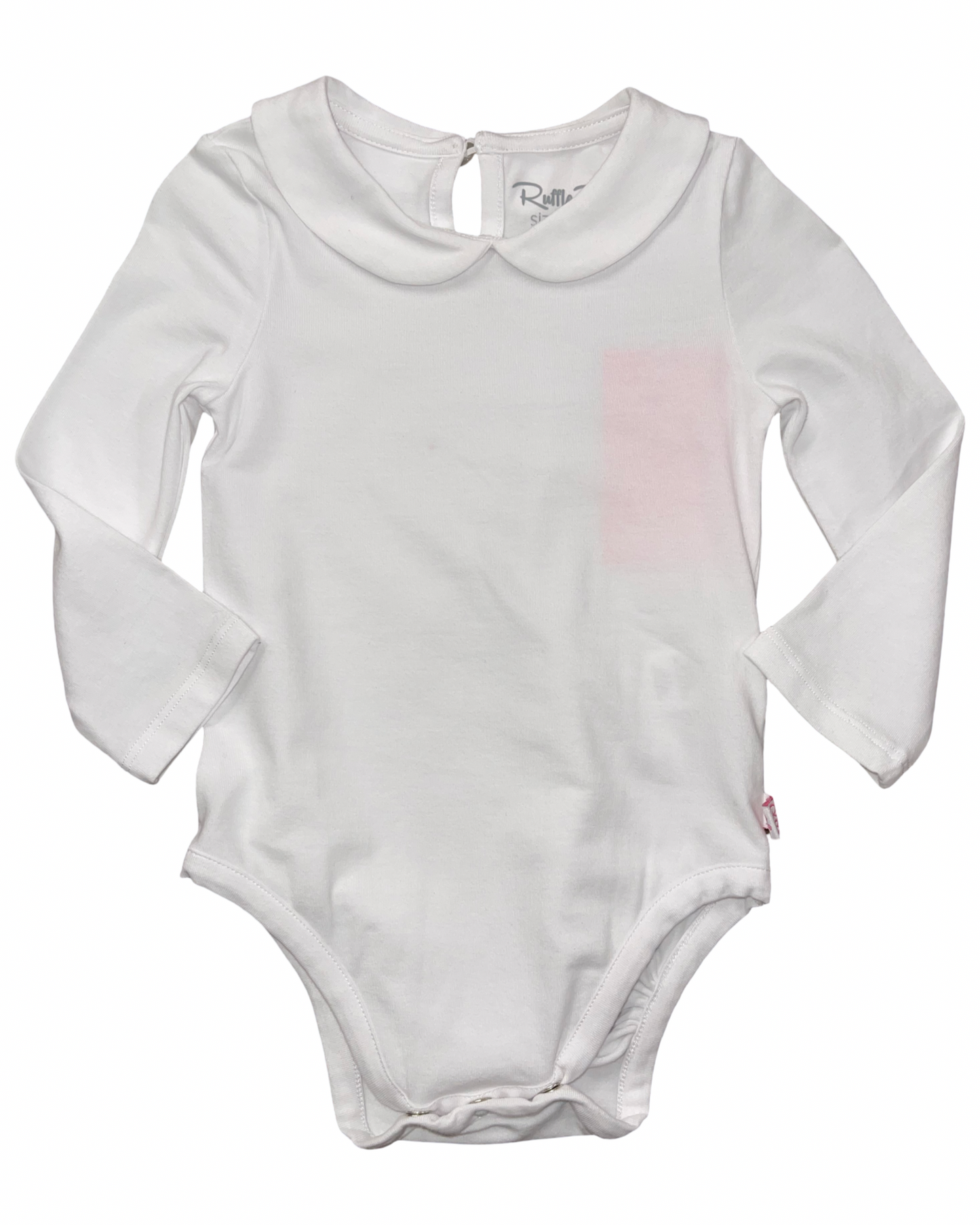 Ruffle Butts White Collared Onesie