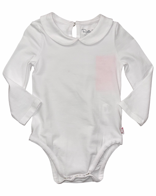 Ruffle Butts White Collared Onesie