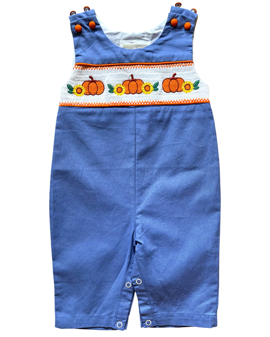 Blue Pumpkin & Sunflower Thanksgiving Jumper