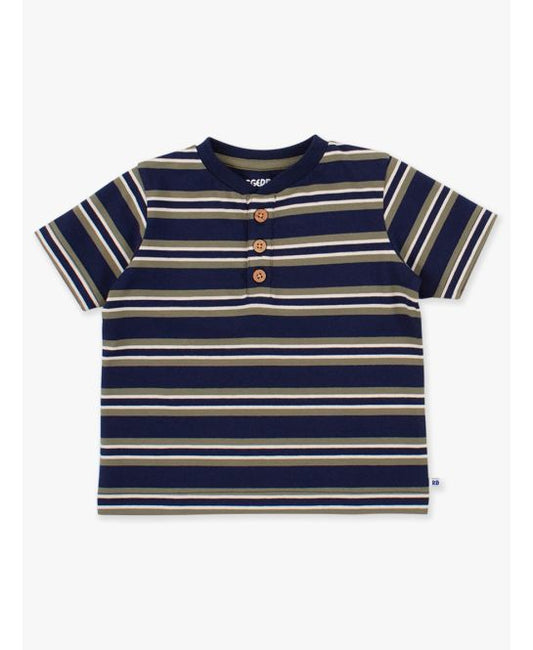 RuggedButts Dark Navy & Olive Striped short Sleeve Tee