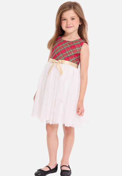 Bonnie Jean Kennedy Plaid Red Jacket & Dress Set