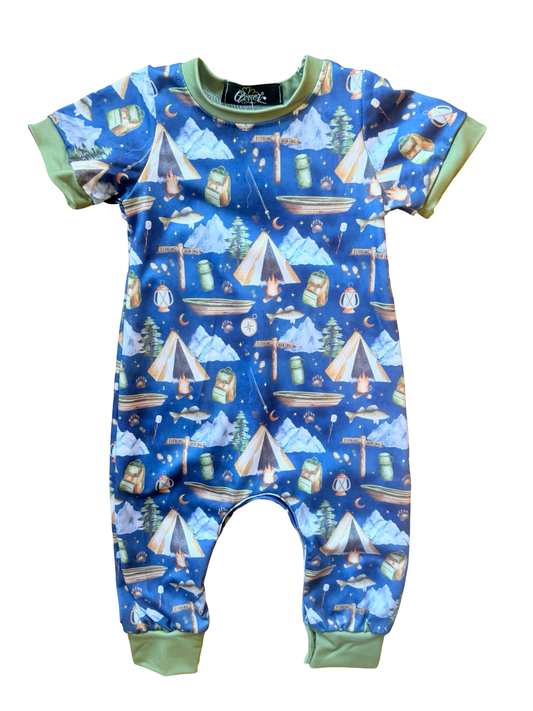 Boys Camping Romper