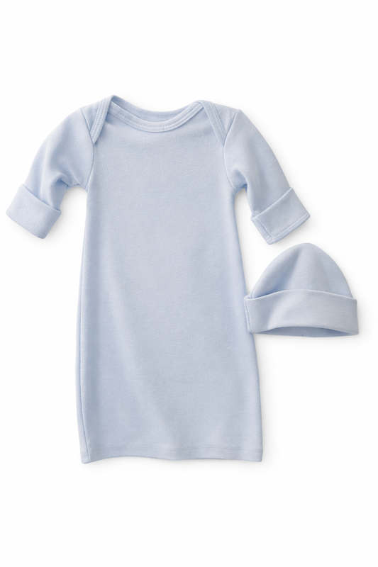 Preemie Yums Baby Blue Preemie Gown 4-6LB