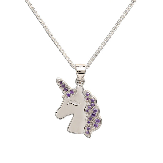 Cherished Moments Lavender Unicorn Necklace