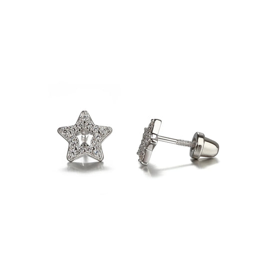 Cherished Moments Silver Star Earrings