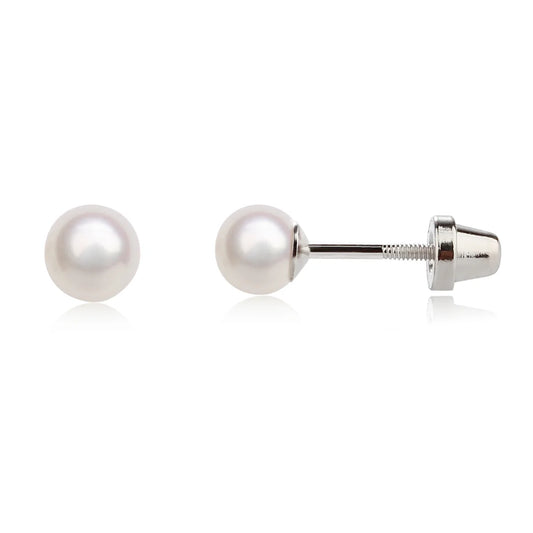 Cherished Moments White Pearl Earrings