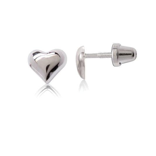 Cherished Moments Silver Hearts Earrings