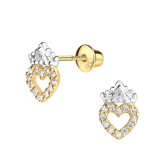 Cherished Moments Tiara Heart Earrings