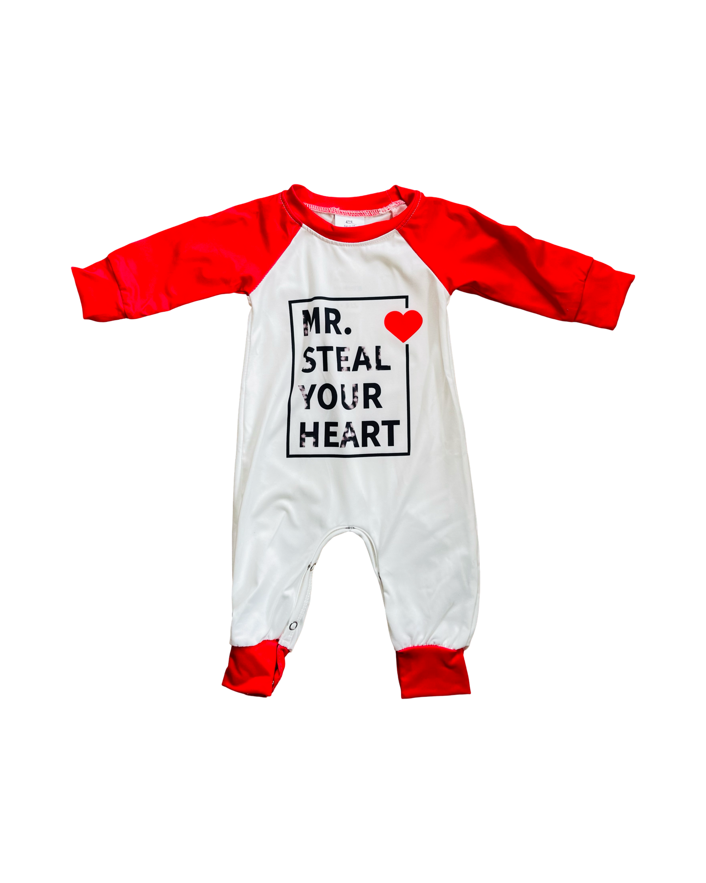 Mr. Steal Your Heart Valentine’s Onesie