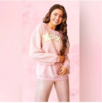 Women's Judith March XOXO Fur Valentines Sweatshirt