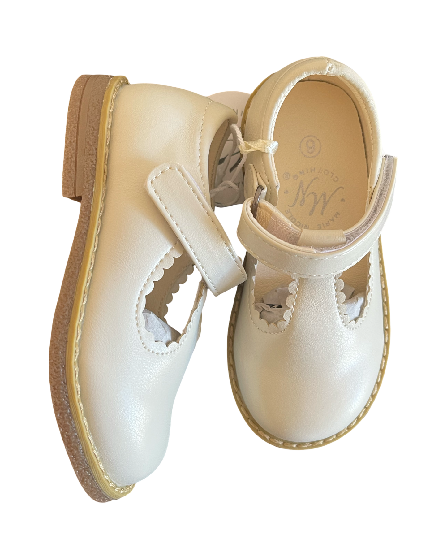 White T-Strap Mary Jane Shoes
