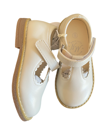 White T-Strap Mary Jane Shoes