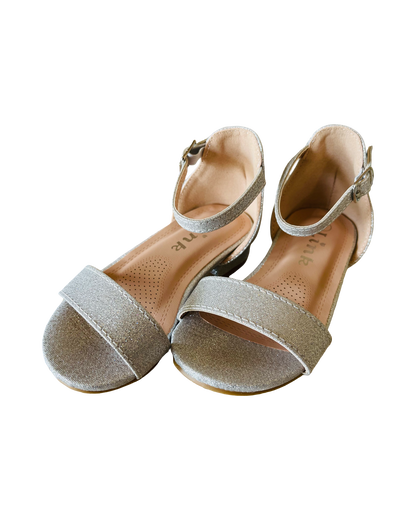 Silver One Strap Heels