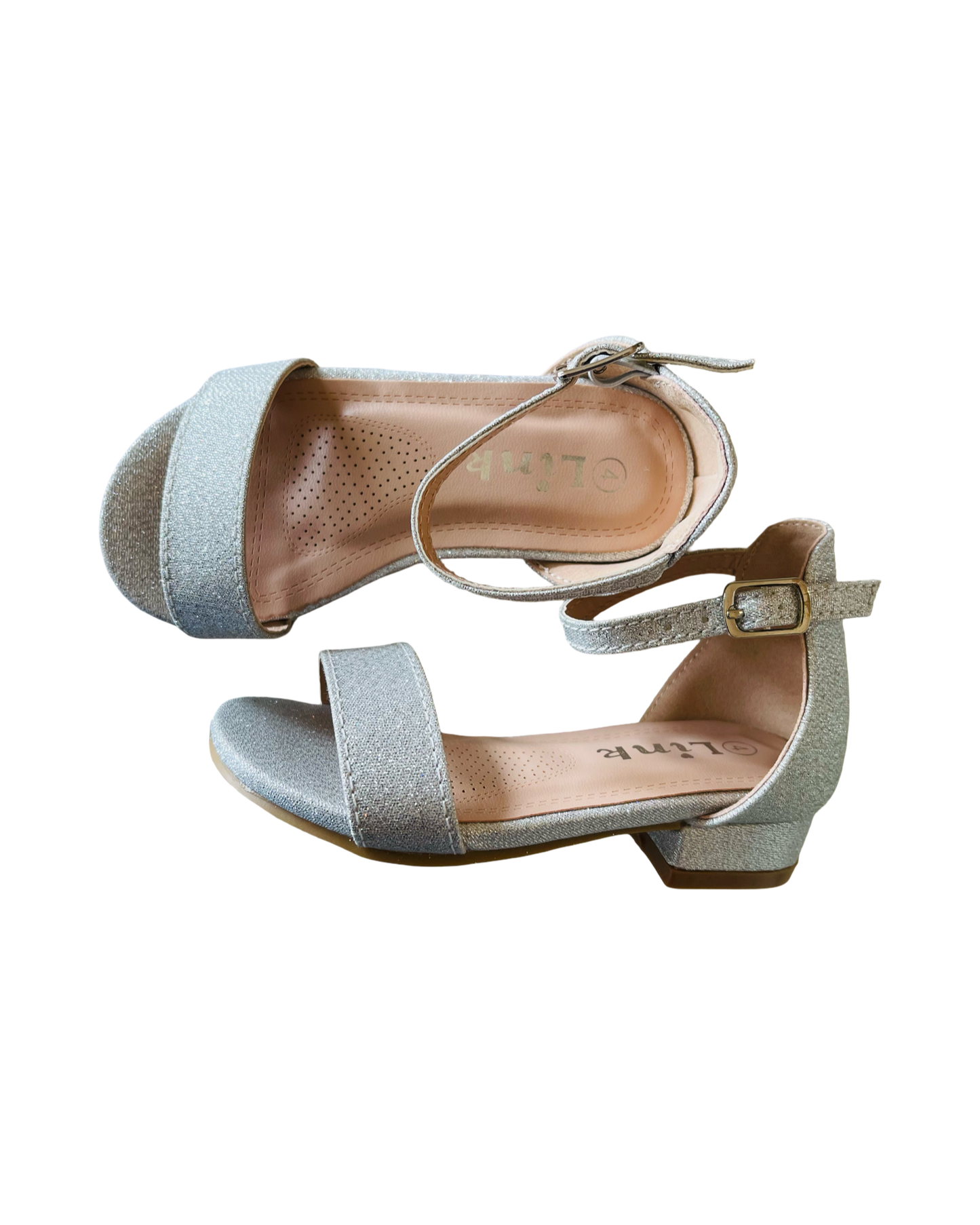 Silver One Strap Heels
