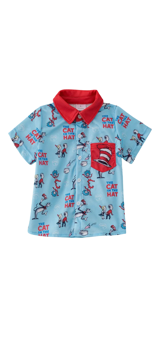 Dr. Seuss Printed Button Up Shirt