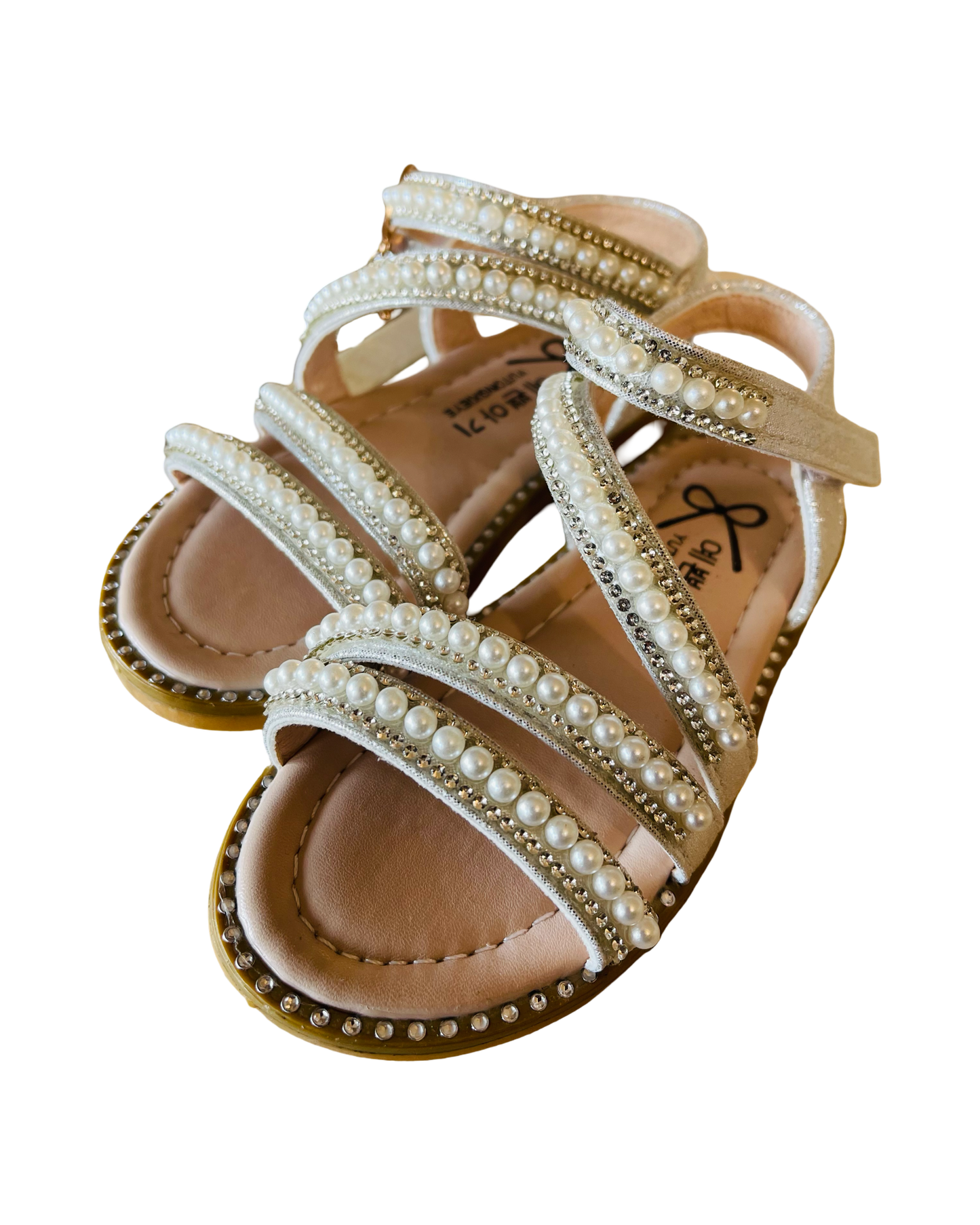 Silver Pearls Sandals