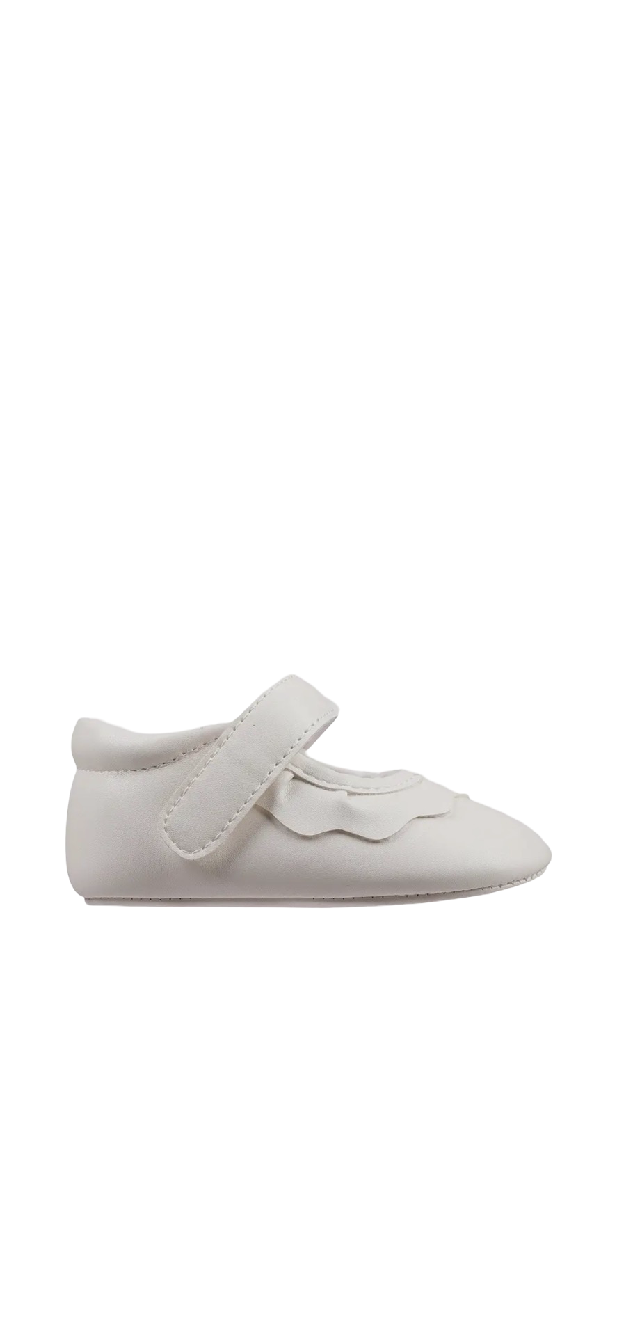 Amina Infant White Hook & Loop Shoe
