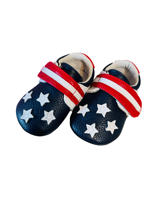 Jack & Lily Boys Red, White and Blue with Star Shoes
